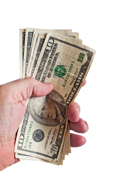 Mannenhand met Amerikaans geld — Stockfoto