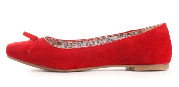 Rote flache Schuhe — Stockfoto