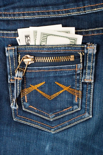 Гроші в кишені — стокове фото