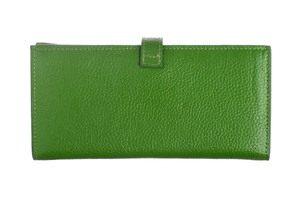 Zelená kožená Peněženka — Stock fotografie