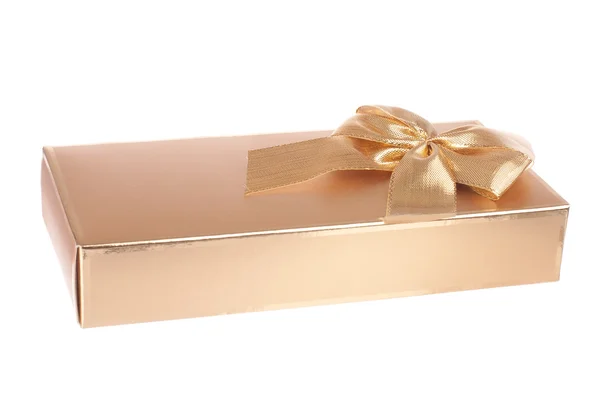 Golden gift box — Stock Photo, Image