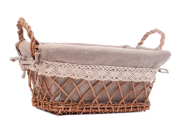 Large empty wicker basket — Stock Photo, Image