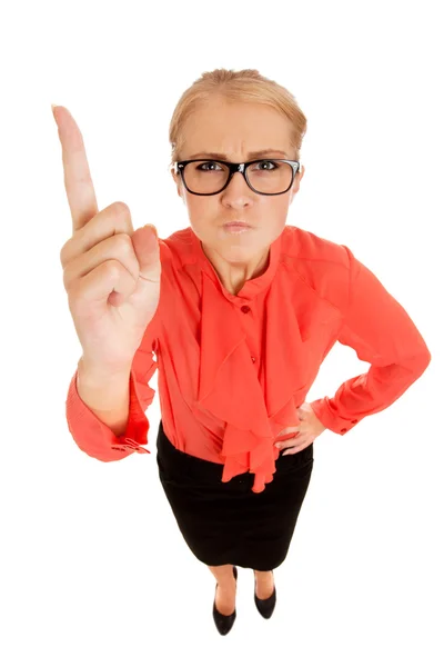 Business woman wagging her finger — Stock Photo, Image