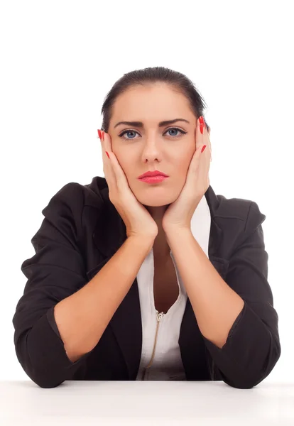 Portrait of bored business woman — Stock Photo, Image