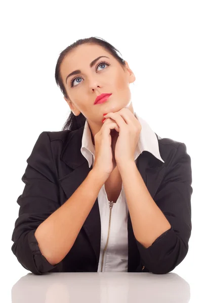 Business woman thinking about something — Stock Photo, Image