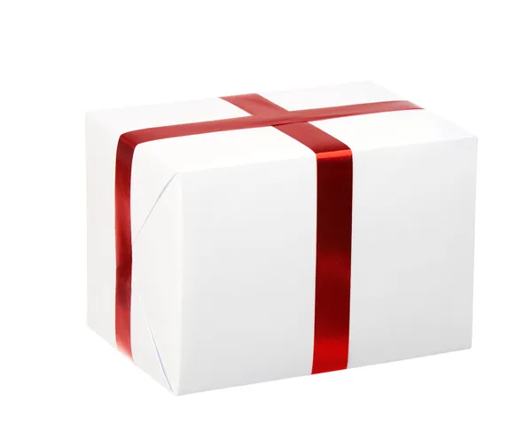 Λευκό κουτί δώρου — Φωτογραφία Αρχείου