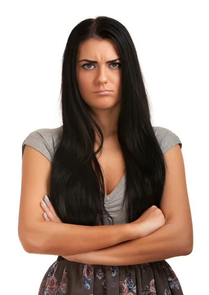 Portrait of upset girl — Stock Photo, Image