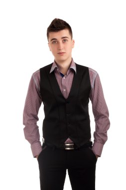 genç adam bir yelek