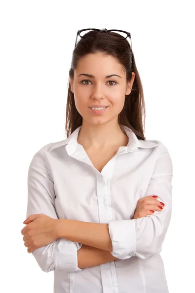 Retrato de una joven y bonita empresaria —  Fotos de Stock