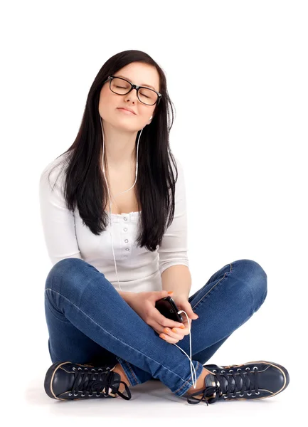 Adolescente escuchar música —  Fotos de Stock