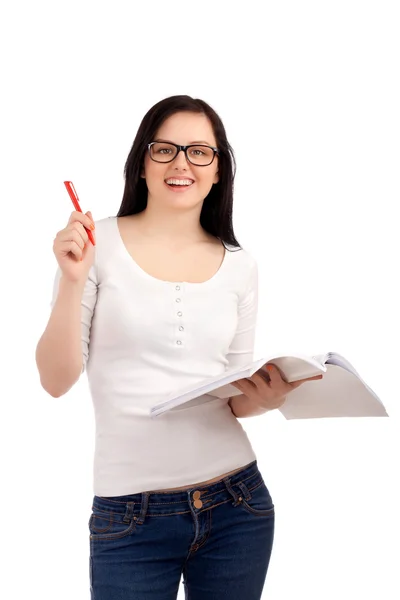 Portrait of female student with books — Stock Photo, Image