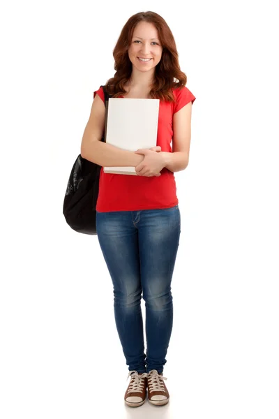 Retrato de alumna con libros —  Fotos de Stock