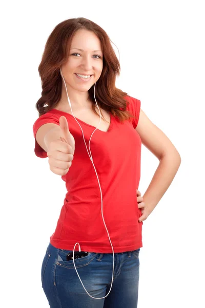 Adolescente escuchar música — Foto de Stock