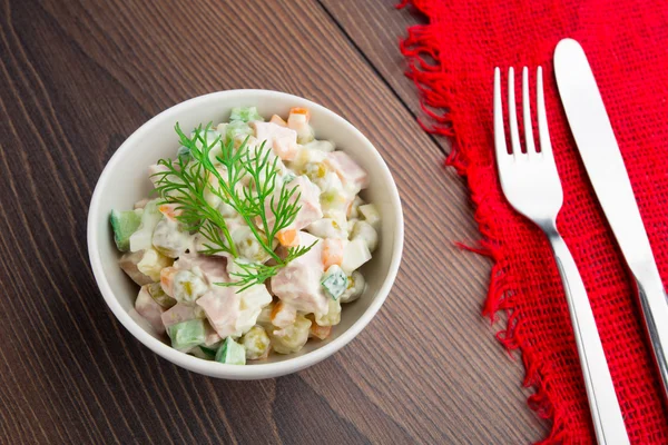 Russian traditional salad — Stock Photo, Image