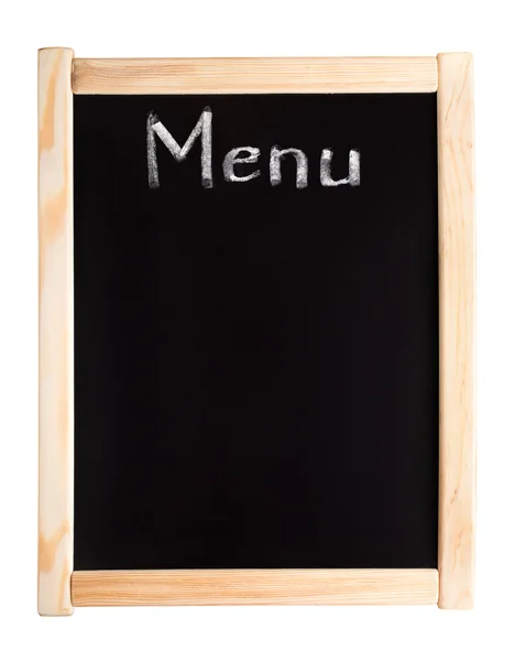 Menu written on blackboard — Stock Photo, Image