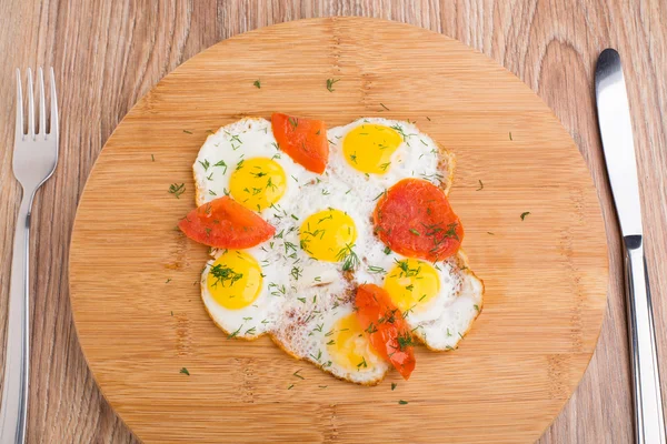 Fried quail eggs — Stock Photo, Image