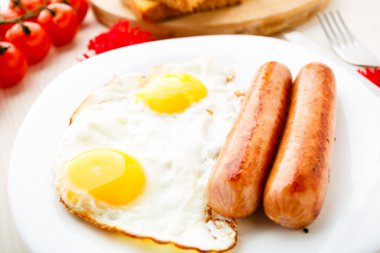 Sosisli sahanda yumurta.