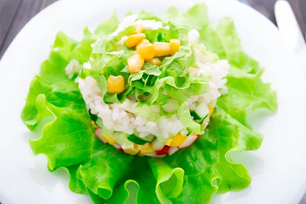 Crab salad with mayonnaise — Stock Photo, Image