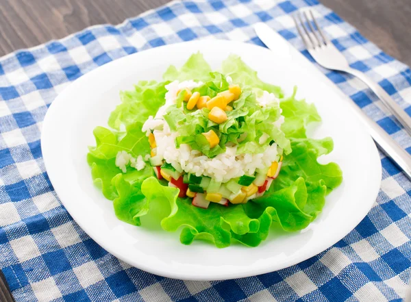 Crab salad with mayonnaise — Stock Photo, Image