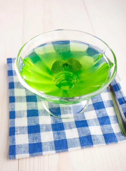 Kiwi jelly med mynte - Stock-foto