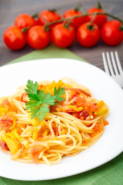 Pasta met groenten — Stockfoto