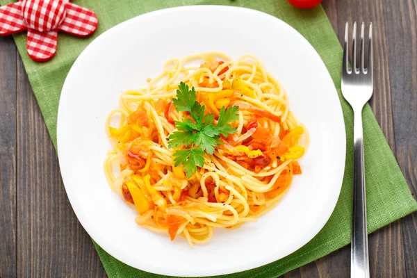 Pasta con verduras —  Fotos de Stock