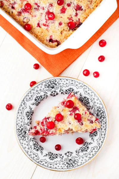 Slice of cranberry pie — Stock Photo, Image