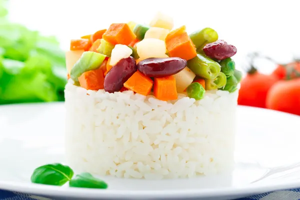 Sebzeler lezzetli pirinç — Stok fotoğraf