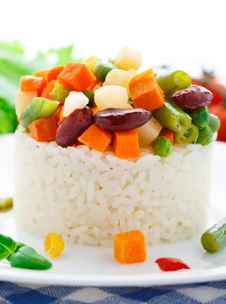 Sebzeler lezzetli pirinç — Stok fotoğraf