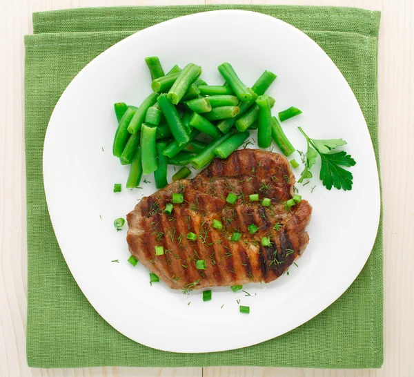 Carne de res con judías verdes — Foto de Stock