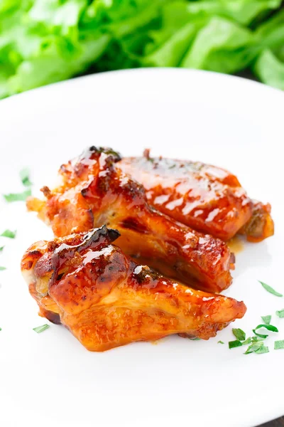 Chicken wings with honey sauce — Stock Photo, Image