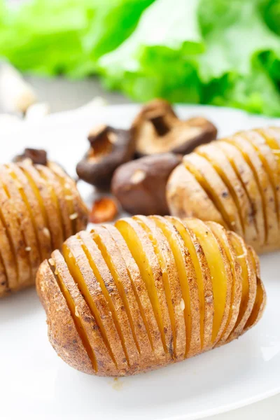 Patatas al horno de acordeón — Foto de Stock