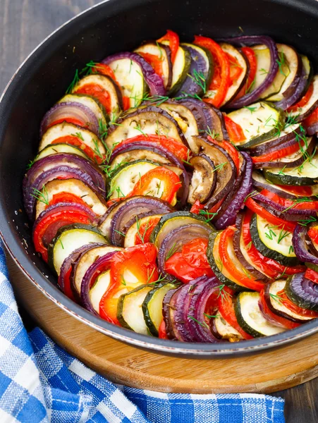 Ratatouille bir tavada — Stok fotoğraf