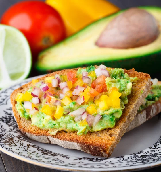 Sandwich with avocado — Stock Photo, Image