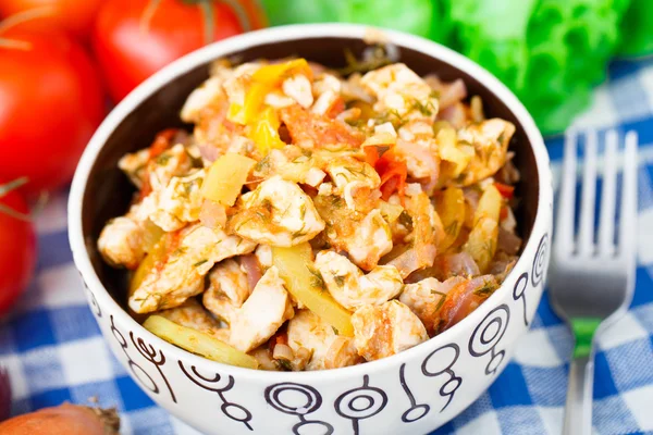 Vegetable ragout with chicken brests Stock Image