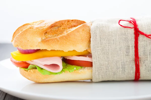 Baguette sandwich — Stock Photo, Image