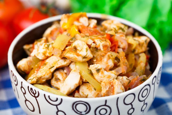 Vegetable ragout with chicken brests — Stock Photo, Image