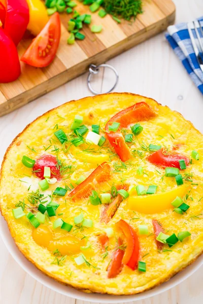 Omelet met groenten — Stockfoto
