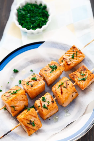Brochettes de saumon — Photo