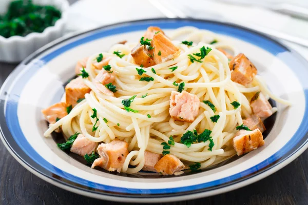 Pasta zalm — Stockfoto