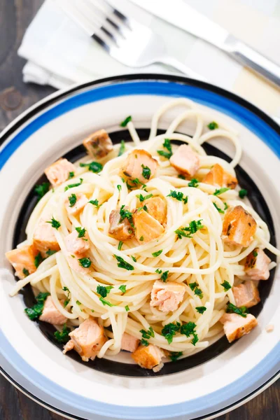 Pasta di salmone — Foto Stock