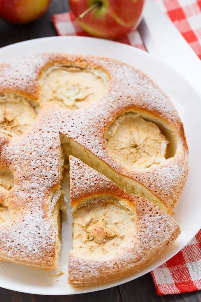 Frisch gebackener Apfelkuchen — Stockfoto