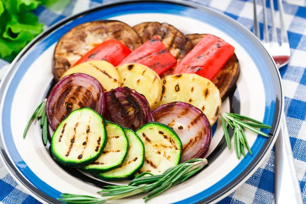 Grilled vegetables on a plate — Stock Photo, Image