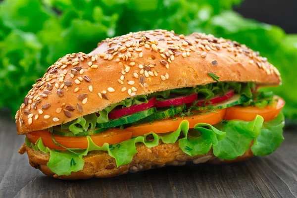 Friss növényi szendvics — Stock Fotó