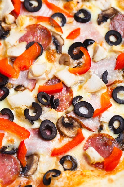 Foto primo piano della pizza — Foto Stock