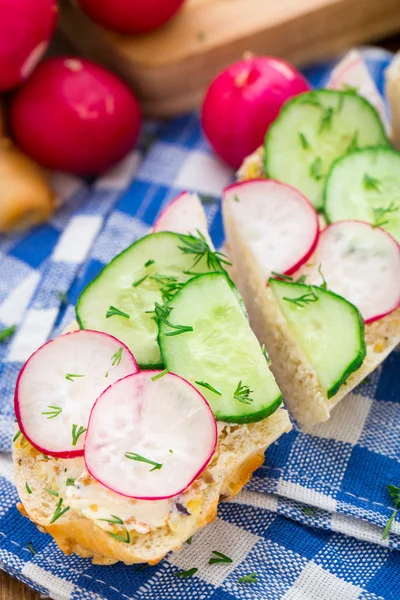 Sandwich aux légumes frais — Photo