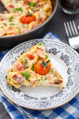 omlet jambon ve kiraz domates