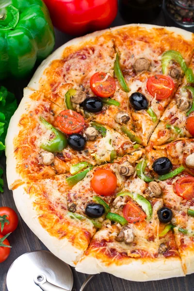 Vegetarische Pizza — Stockfoto