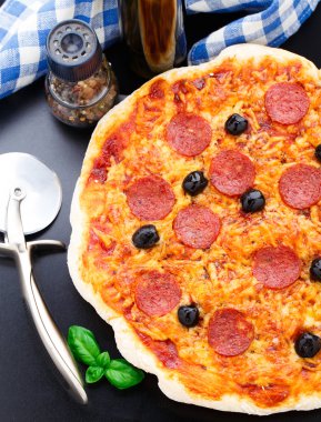 lezzetli biberli pizza