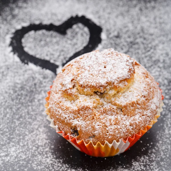 Bolinho com passas — Fotografia de Stock